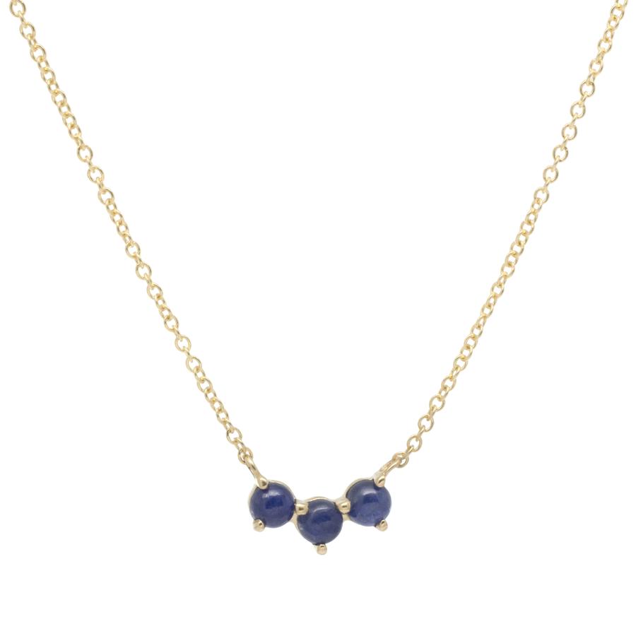 Trio Crescent Necklace - Blue Sapphire | Magpie Jewellery