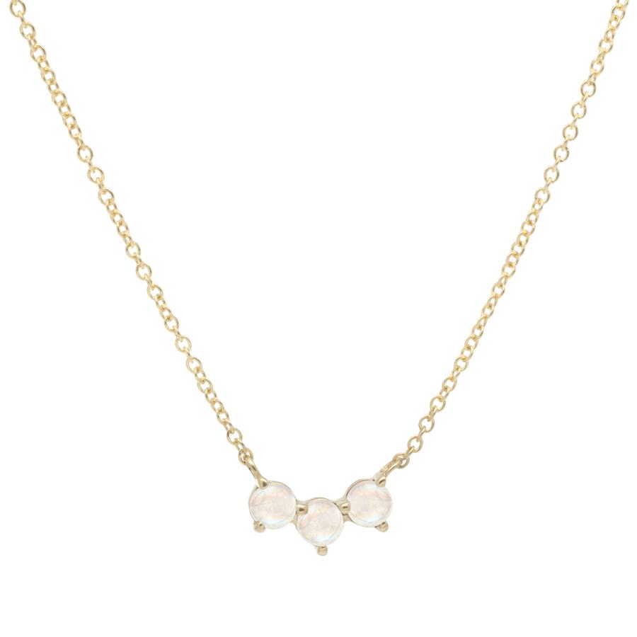 Trio Crescent Necklace - Moonstone | Magpie Jewellery