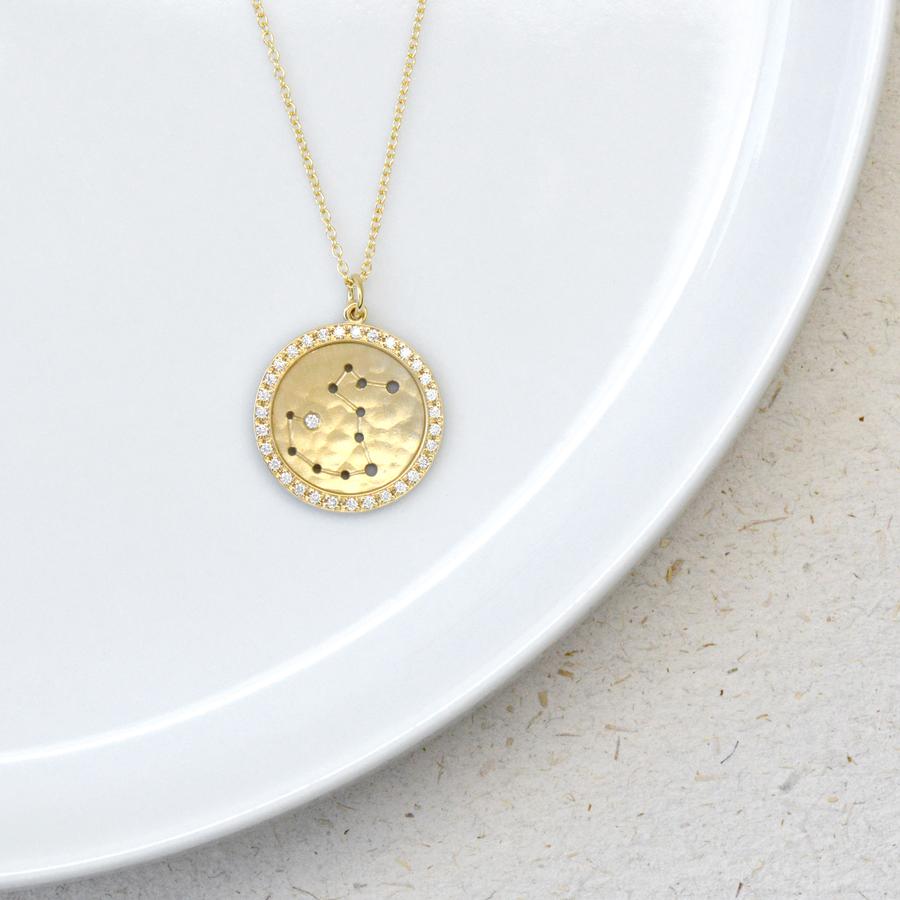 Pave Halo Celestial Sign Necklace | Magpie Jewellery