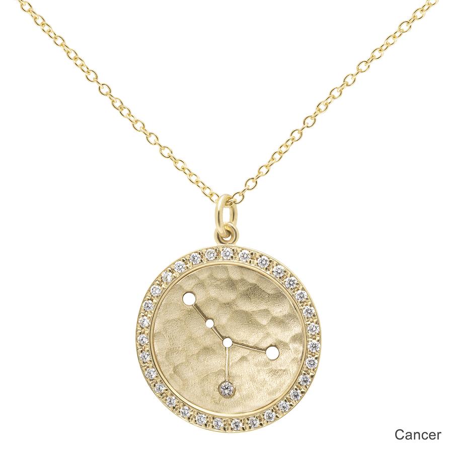 Pave Halo Celestial Sign Necklace Cancer | Magpie Jewellery