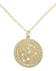 Pave Halo Celestial Sign Necklace Leo | Magpie Jewellery