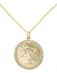 Pave Halo Celestial Sign Necklace Libra | Magpie Jewellery