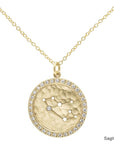 Pave Halo Celestial Sign Necklace Sagittarius | Magpie Jewellery