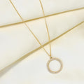 Halo Diamond Pave Open Circle Necklace | Magpie Jewellery