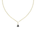 Luna Paperclip & Pyramidal Gemstone Necklace - Magpie Jewellery