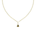 Luna Paperclip & Pyramidal Gemstone Necklace - Magpie Jewellery