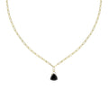 Luna Paperclip & Pyramidal Gemstone Necklace - Magpie Jewellery