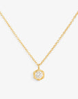 White Diamond Hexagon Necklace - Magpie Jewellery
