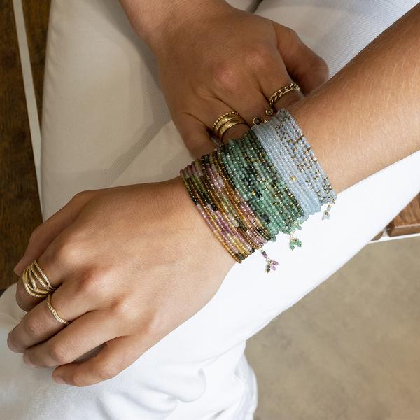 Aquamarine Wrap Bracelet - Magpie Jewellery