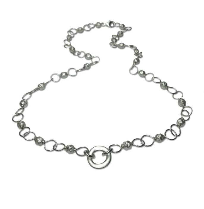 Gravelle Chain With Single Circlet Necklace - Magpie Jewellery