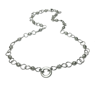 Gravelle Chain With Single Circlet Necklace - Magpie Jewellery