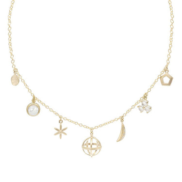 Multi Charm Necklace - Moonstone