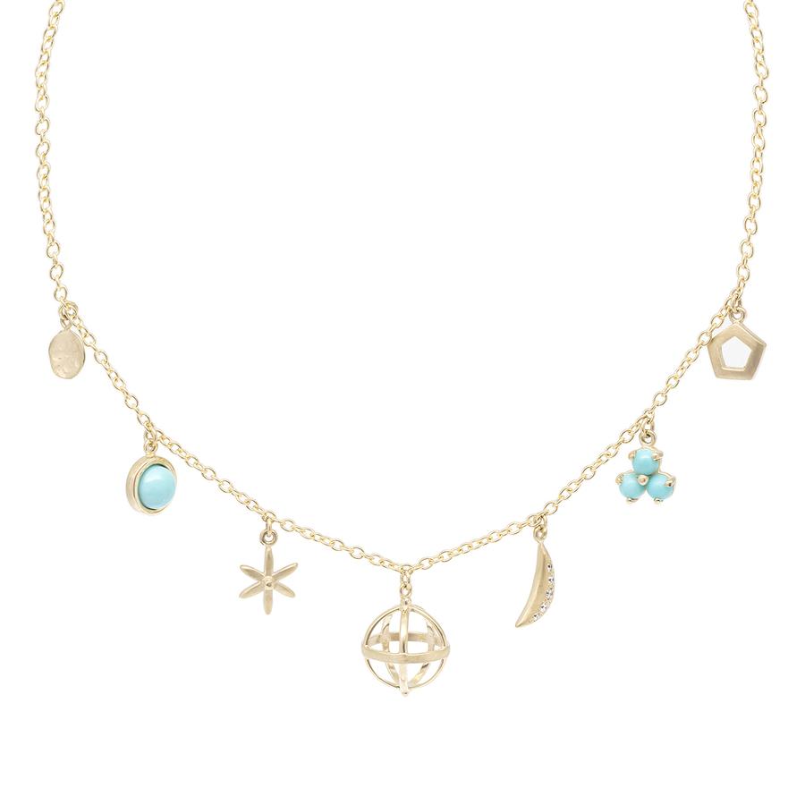 Multi Charm Necklace - Turquoise