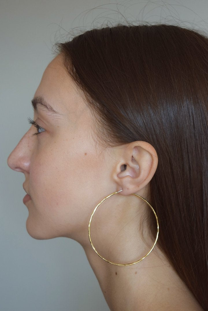 Carladonna Hammered Hoops - Magpie Jewellery
