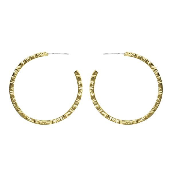 Naveen Double Sided Chiseled Hoop Earrings - Magpie Jewellery