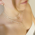 Luna Freshwater Pearl Station Necklace - Magpie Jewellery