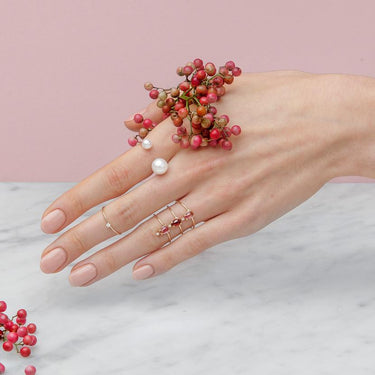 Garnet & Diamond Ring | Magpie Jewellery