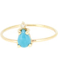 Turquoise & Diamond Ring - Magpie Jewellery