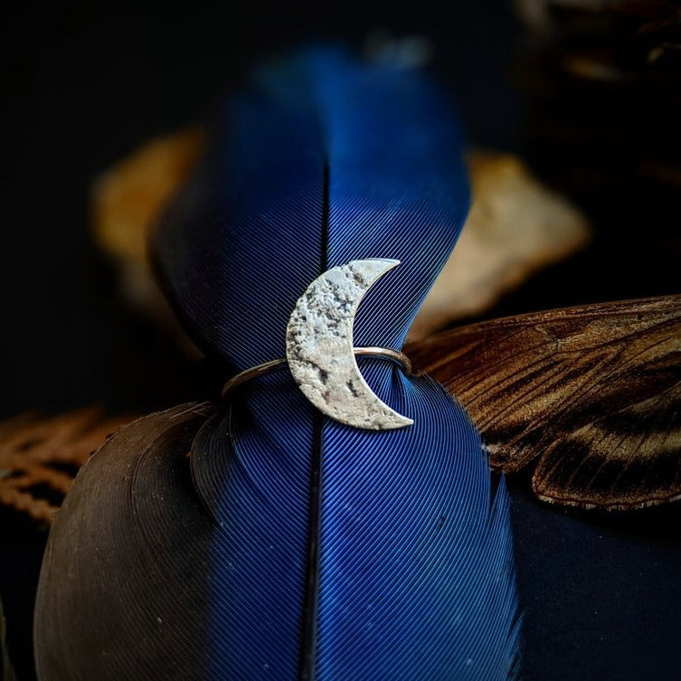 Statement Stacking Moon Ring - Magpie Jewellery