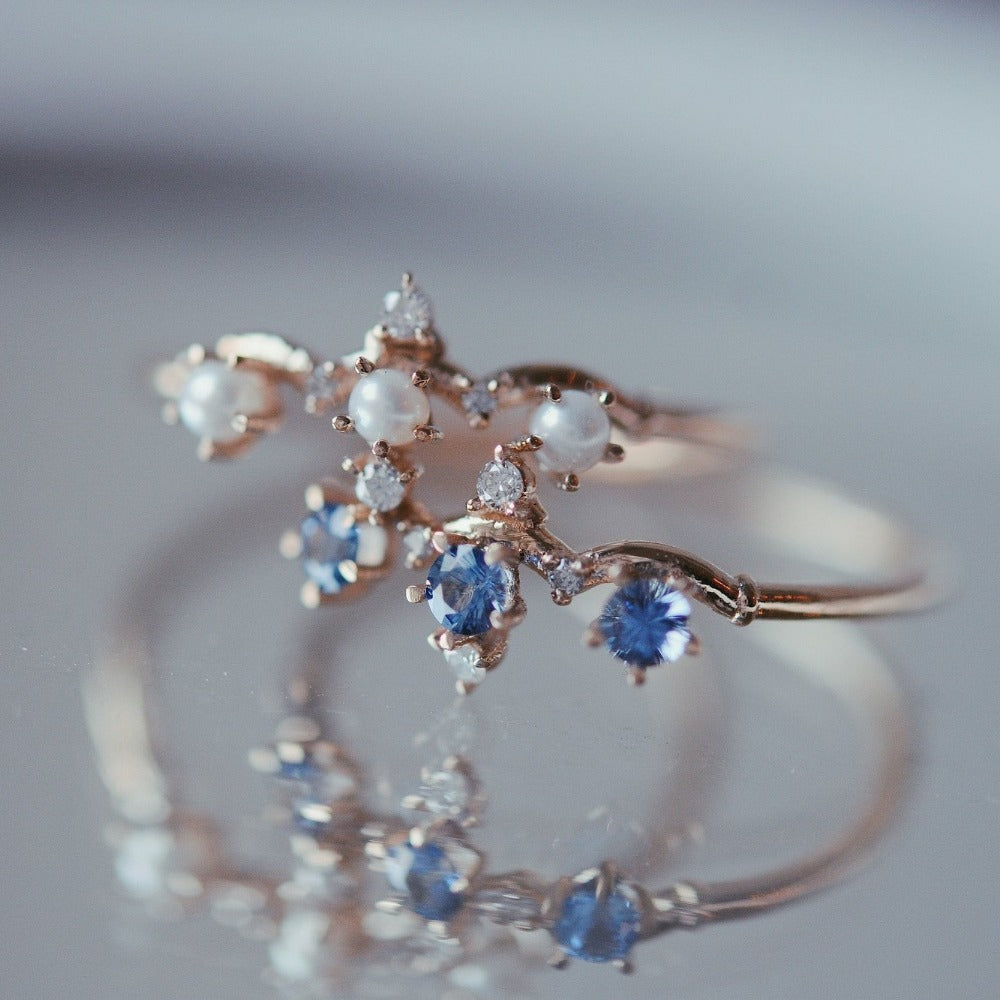 Sapphire Winter Waltz Ring - Magpie Jewellery