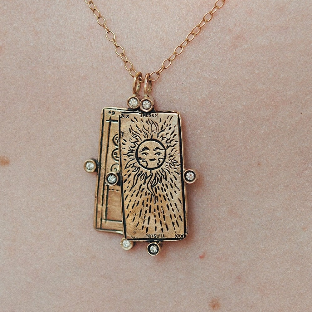 The Sun Tarot Card Necklace - Magpie Jewellery