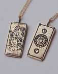 Queen of Wands Tarot Card Necklace - Magpie Jewellery