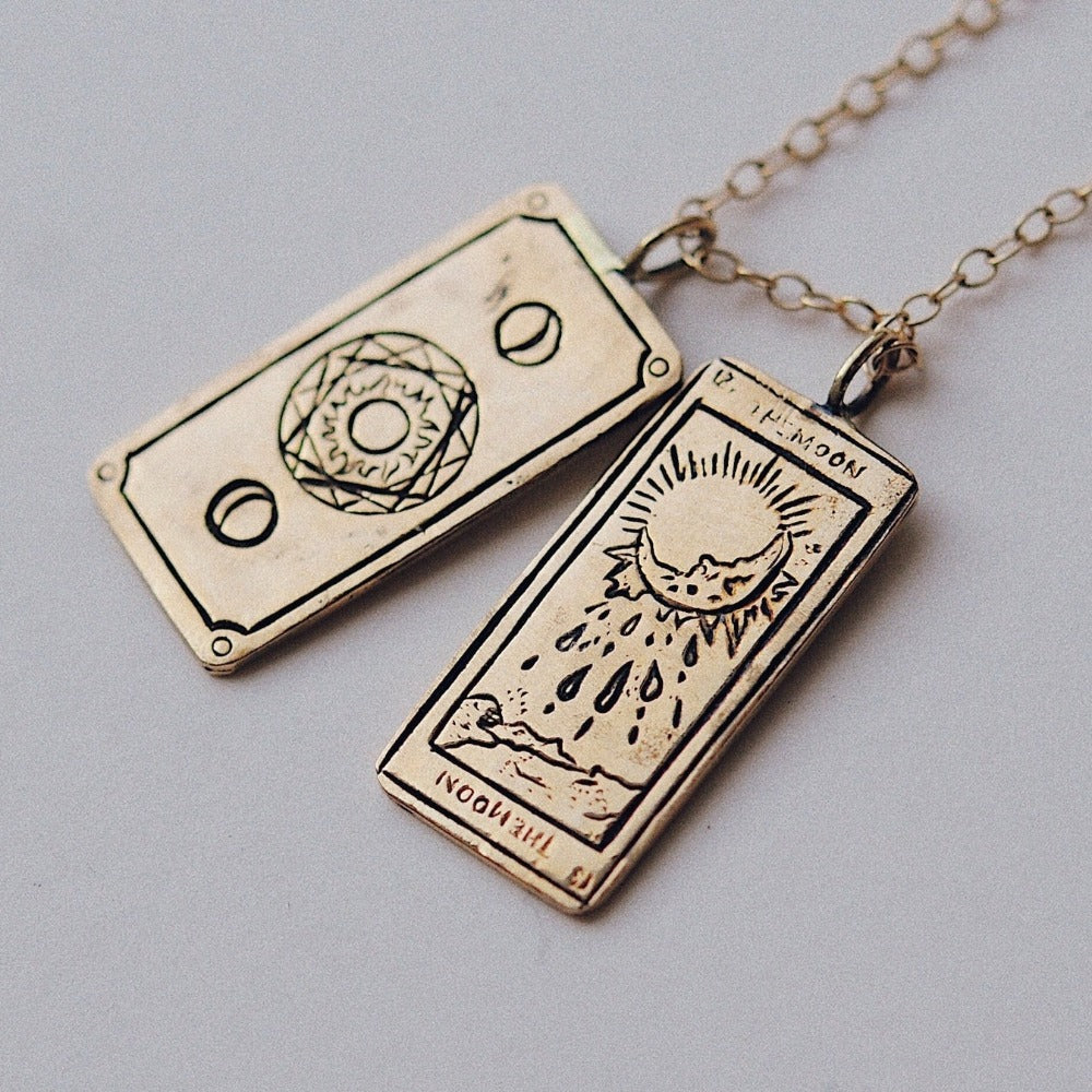 The Moon Tarot Card Necklace - Magpie Jewellery