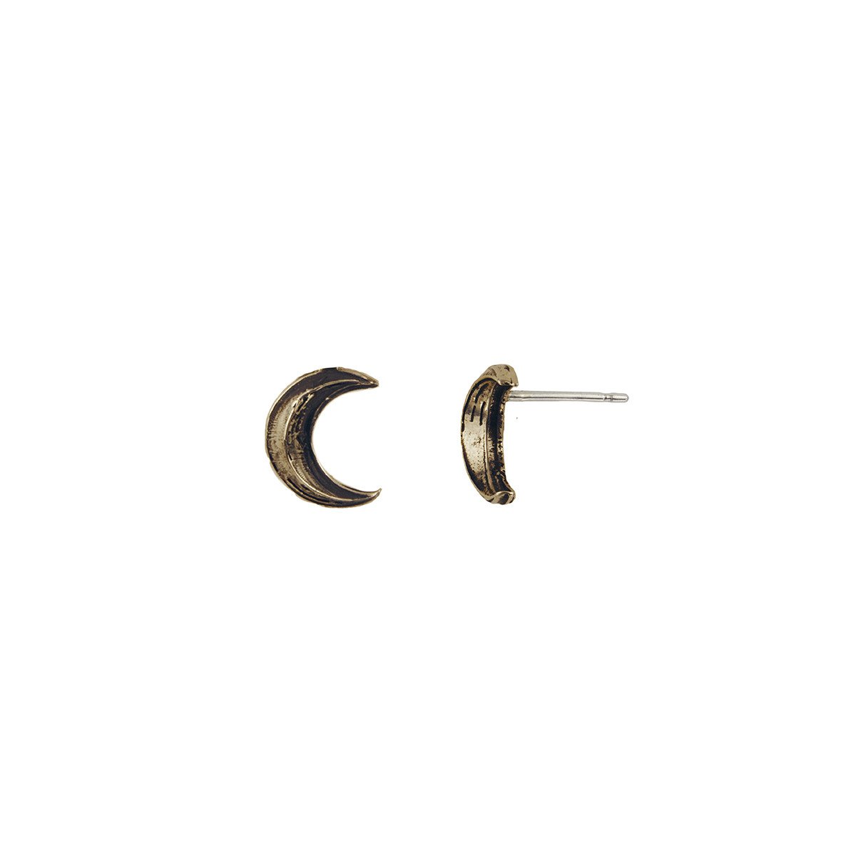 Crescent Moon Symbol Studs - Magpie Jewellery