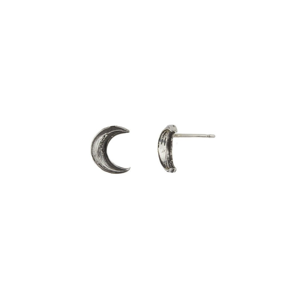 Crescent Moon Symbol Studs - Magpie Jewellery