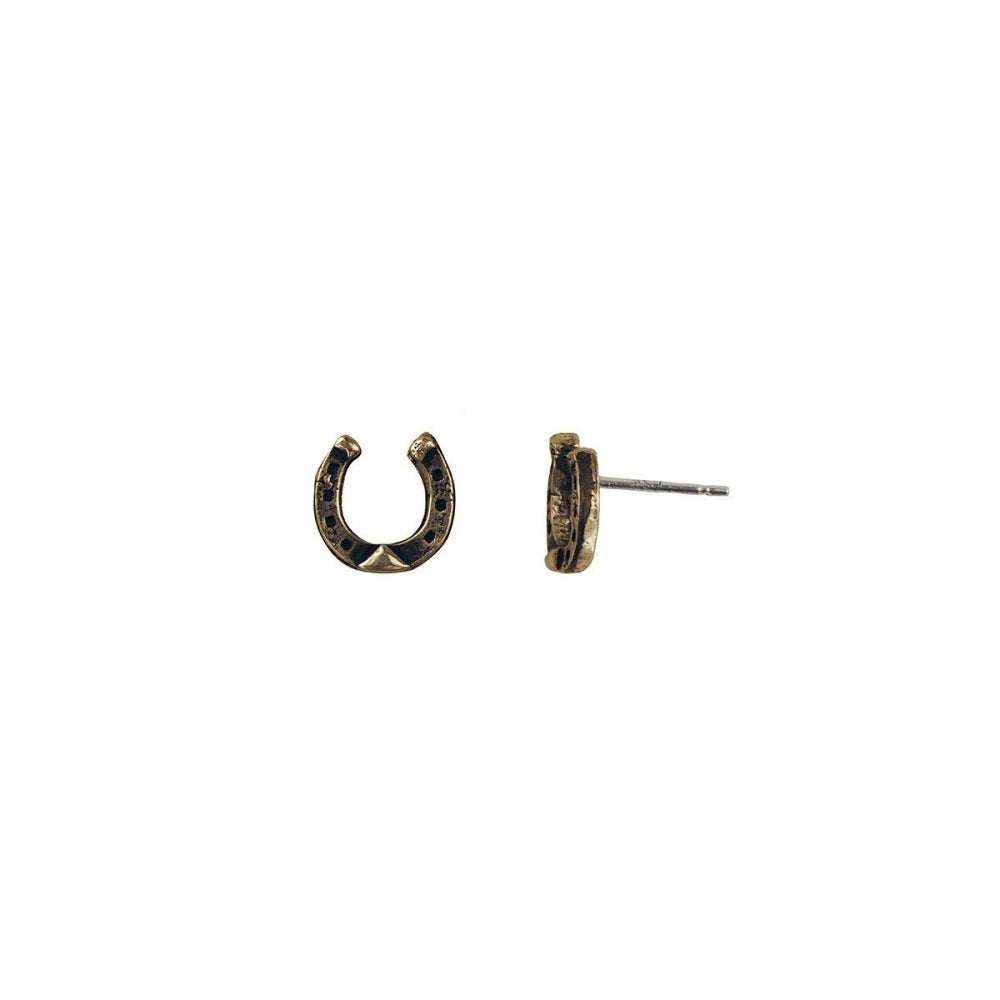 Horseshoe Symbol Studs - Magpie Jewellery