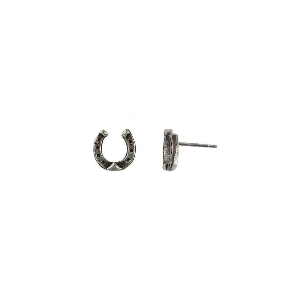 Horseshoe Symbol Studs - Magpie Jewellery