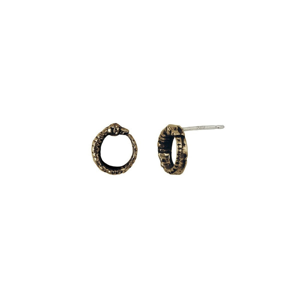 Ouroboros Symbol Studs - Magpie Jewellery