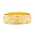 Gold 'Wrap' Level Texture Band 6.4mm - Magpie Jewellery