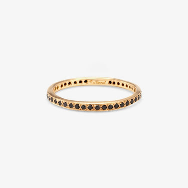 Black Diamond Eternity Band YG | Magpie Jewellery