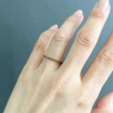 Black Diamond Eternity Band YG | Magpie Jewellery