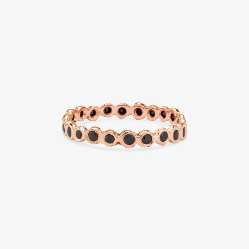 Black Diamond Circle Eternity Band RG | Magpie Jewellery