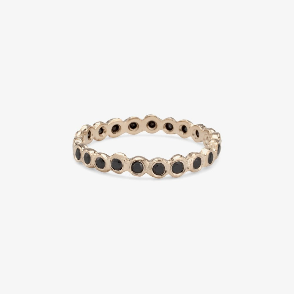 Black Diamond Circle Eternity Band WG | Magpie Jewellery