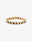 Black Diamond Circle Eternity Band YG | Magpie Jewellery