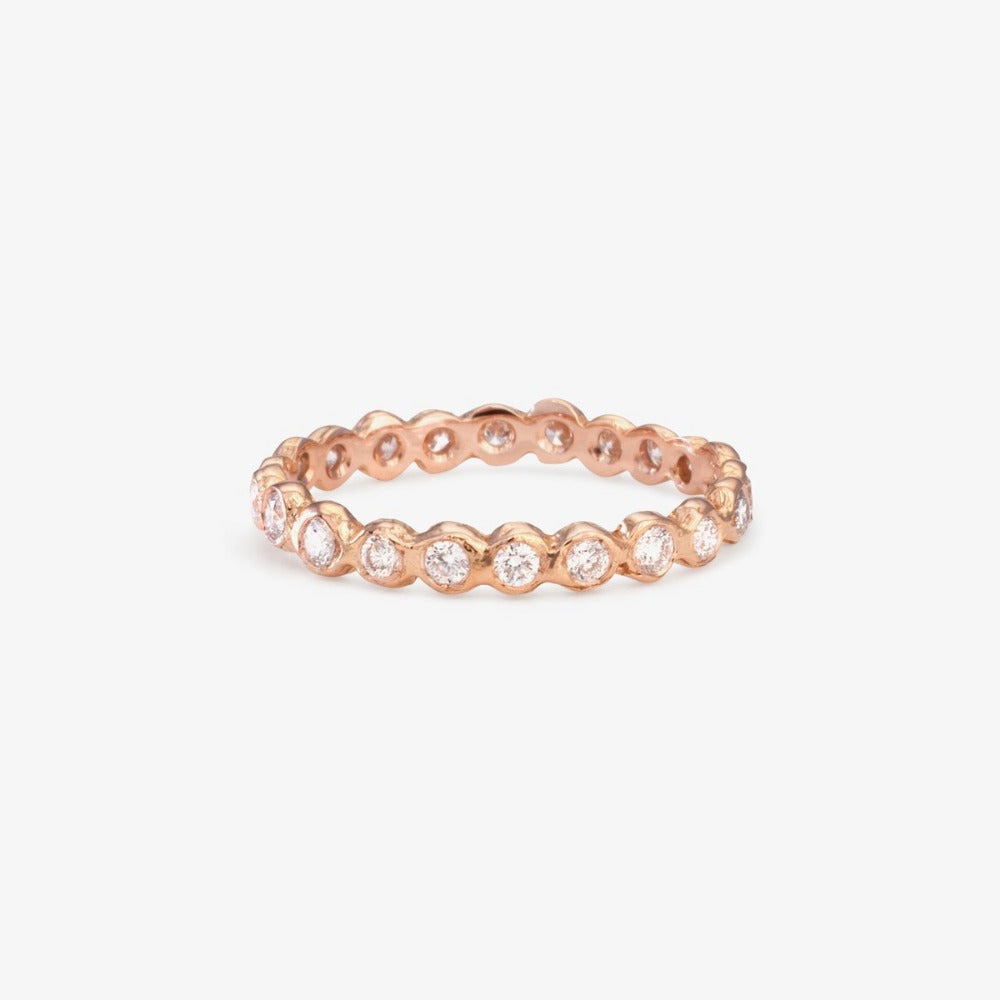 White Diamond Circle Eternity Band RG | Magpie Jewellery