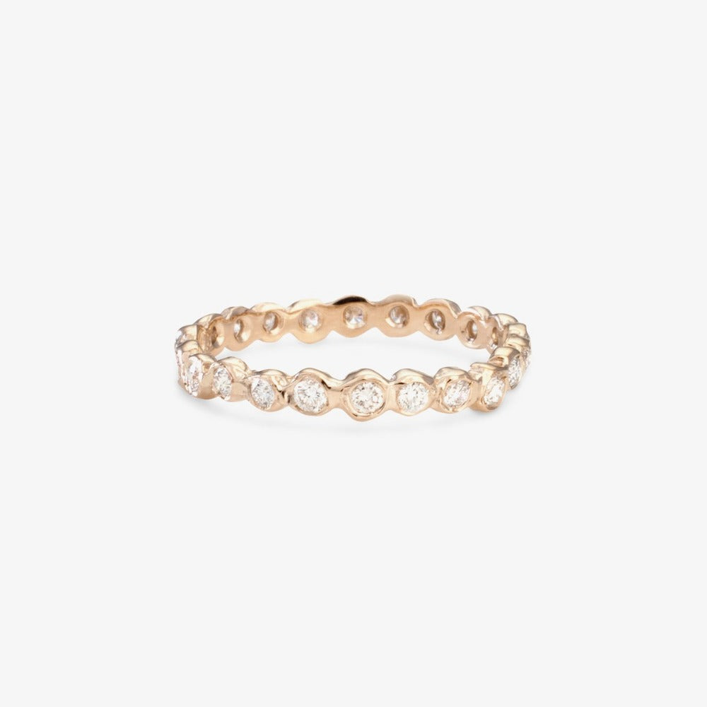 White Diamond Circle Eternity Band WG | Magpie Jewellery