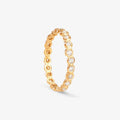 White Diamond Circle Eternity Band YG | Magpie Jewellery