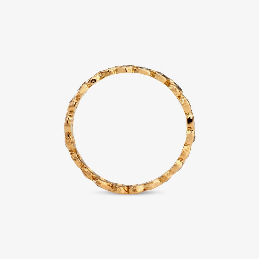 Small White Diamond Circle Eternity Band YG | Magpie Jewellery