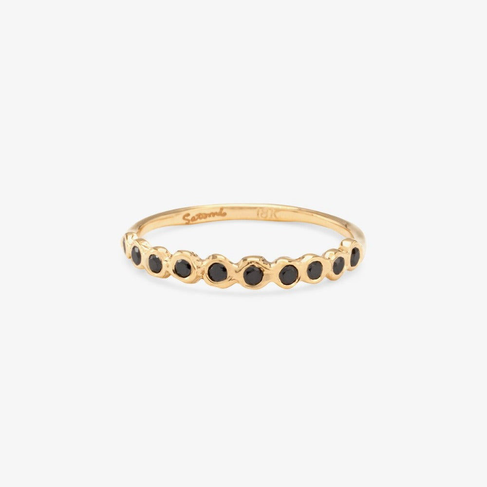 Black Diamond Sweet Ten Band YG | Magpie Jewellery