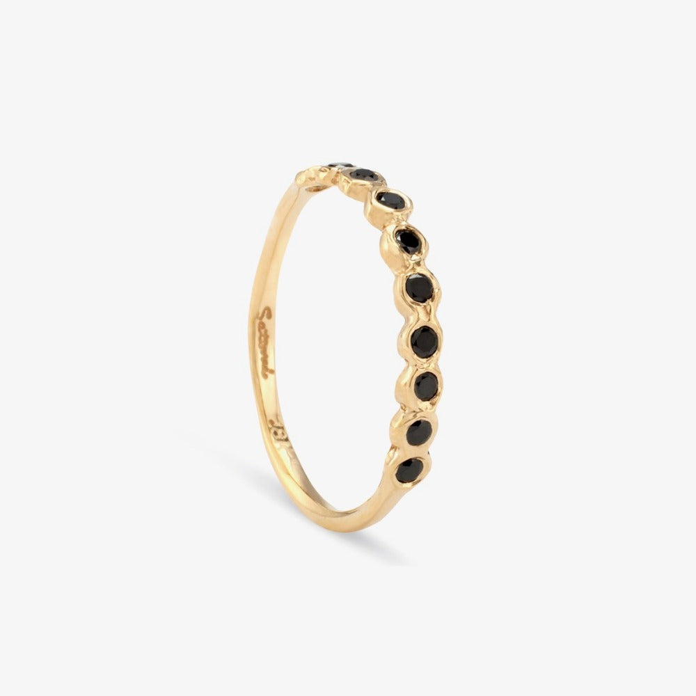 Black Diamond Sweet Ten Band YG | Magpie Jewellery