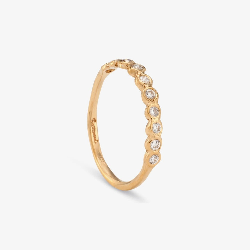 White Diamond Sweet Ten Band YG | Magpie Jewellery