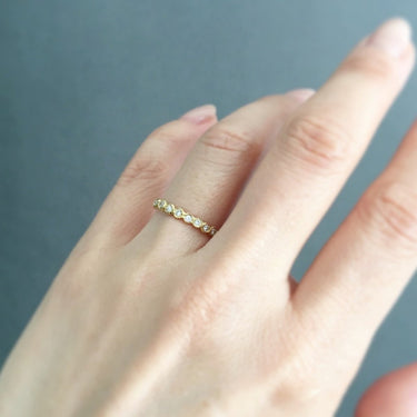 White Diamond Sweet Ten Band YG | Magpie Jewellery