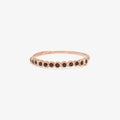 Small Black Diamond Circle Half Eternity Band RG | Magpie Jewellery