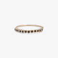 Small Black Diamond Circle Half Eternity Band WG | Magpie Jewellery