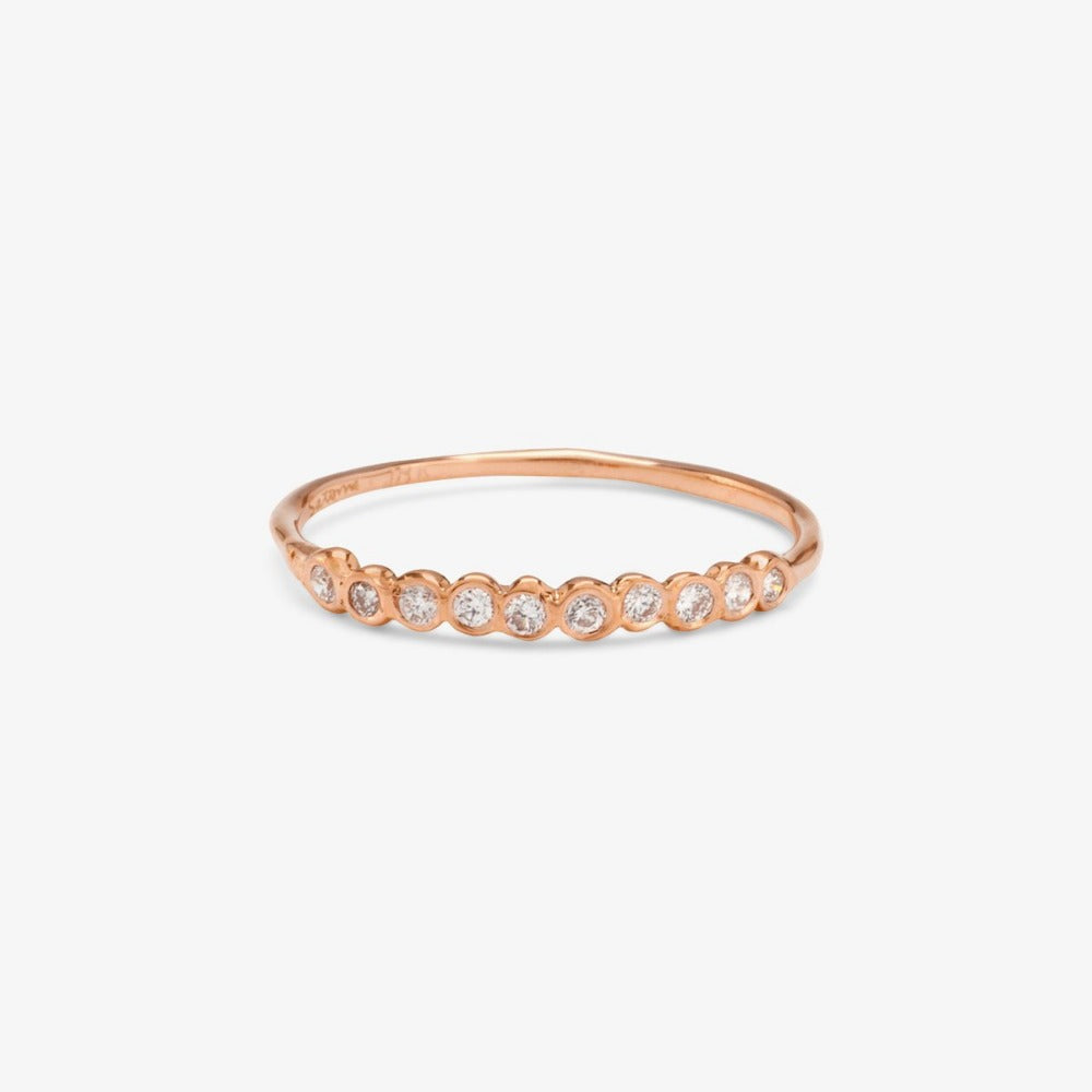 Small White Diamond Sweet Ten Band RG | Magpie Jewellery