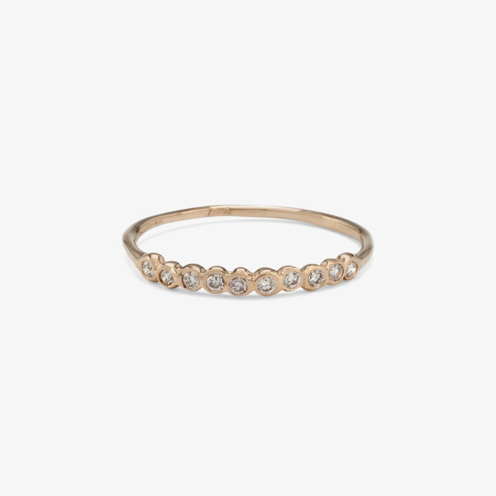 Small White Diamond Sweet Ten Band WG | Magpie Jewellery